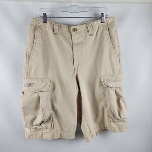 Polo Jeans Company Ralph Lauren Surplus Shorts Mens 34x14 Beige Vintage Cargo